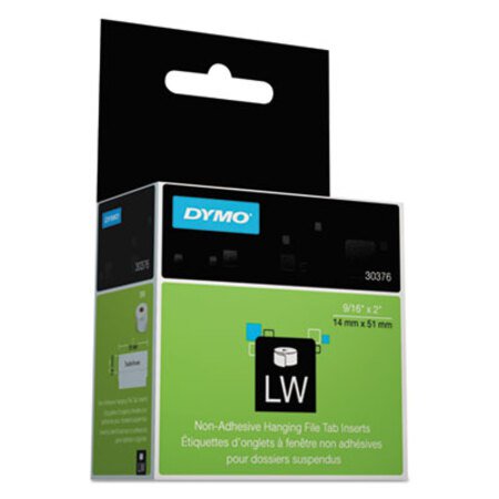 Dymo® LabelWriter Hanging File Folder Tab Inserts, 0.56" x 2", White, 260 Labels/Roll