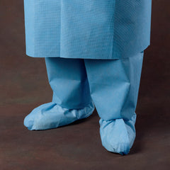 O&M Halyard Inc Shoe Cover One Size Fits Most Shoe High Without Tread Blue NonSterile