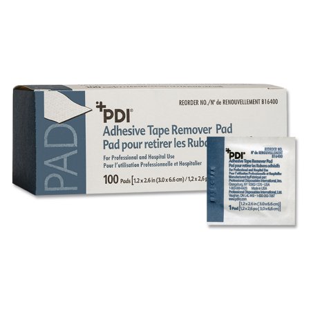 Professional Disposables Adhesive Remover PDI® Pad 100 per Box