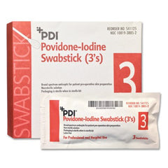 Professional Disposables Impregnated Swabstick PDI® 10% Strength Povidone-Iodine Individual Packet NonSterile