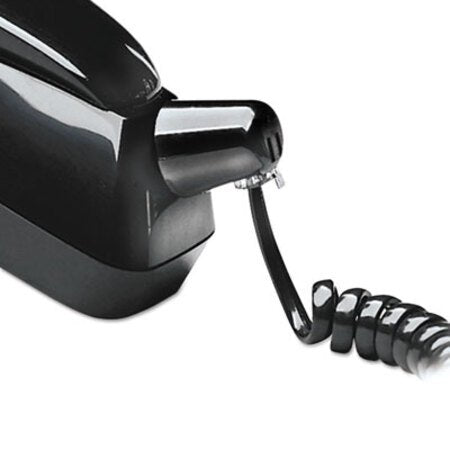 Softalk® Twisstop Detangler with Coiled, 25-Foot Phone Cord, Black