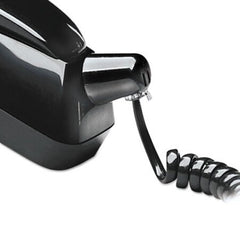 Softalk® Twisstop Detangler with Coiled, 25-Foot Phone Cord, Black
