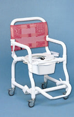 Duralife SHOWER/COMMODE CHAIR, DLX W/PAIL/CASTER
