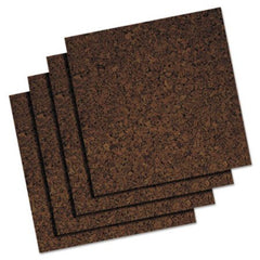 Quartet® Cork Panel Bulletin Board, Brown, 12 x 12, 4 Panels/Pack