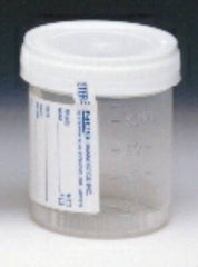 Medegen Medical Products LLC Specimen Container for Pneumatic Tube Systems Vollrath Polypropylene 90 mL (3 oz.) Screw Cap Sterile Inside Only