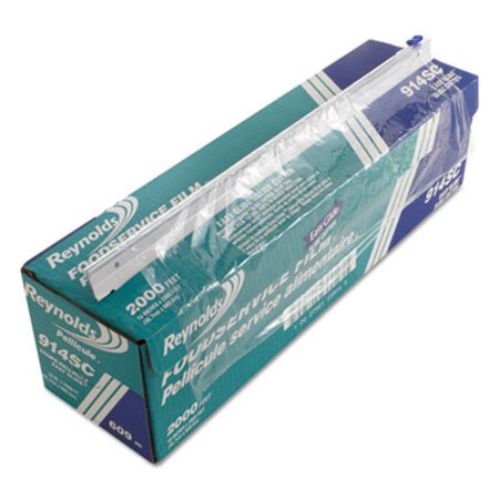 Reynolds Wrap® PVC Food Wrap Film Roll in Easy Glide Cutter Box, 18" x 2000 ft, Clear