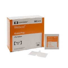 Cardinal Alcohol Prep Pad Webcol™ 70% Strength Isopropyl Alcohol Individual Packet Medium Sterile