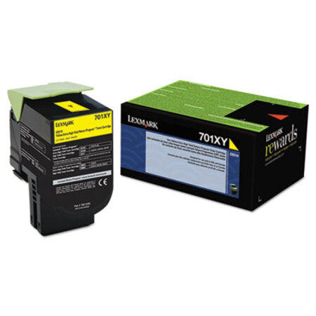 Lexmark™ 70C1XY0 Return Program Extra High-Yield Toner, 4,000 Page-Yield, Yellow