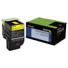 Lexmark™ 70C1XY0 Return Program Extra High-Yield Toner, 4,000 Page-Yield, Yellow