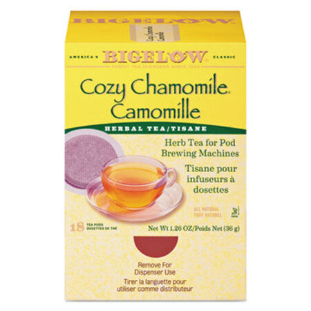 Bigelow® Cozy Chamomile Herbal Tea Pods, 1.90 oz, 18/Box