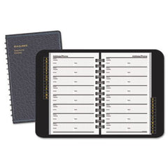 AT-A-GLANCE® Telephone/Address Book, 4-7/8 x 8, Black