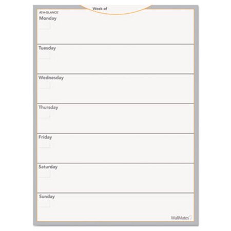 AT-A-GLANCE® WallMates Self-Adhesive Dry Erase Weekly Planning Surface, 18 x 24