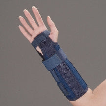 DeRoyal Wrist / Forearm Brace Universal Two Panel Canvas / Foam / Metal Left or Right Hand Blue One Size Fits Most