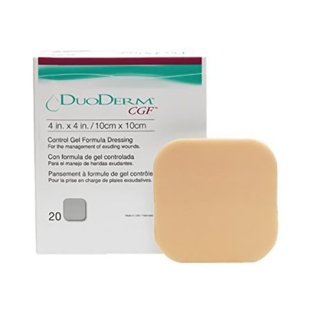 Convatec Hydrocolloid Dressing DuoDERM® CGF® 4 X 4 Inch Square Sterile