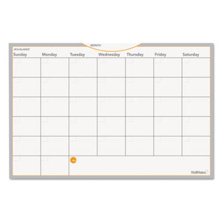 AT-A-GLANCE® WallMates Self-Adhesive Dry Erase Monthly Planning Surface, 18 x 12