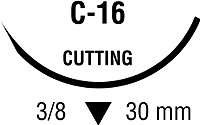 Covidien Suture with Needle Maxon™ Absorbable Uncoated Clear Suture Monofilament Polyglyconate Size 2 - 0 30 Inch Suture 1-Needle 30 mm Length 3/8 Circle Reverse Cutting Needle