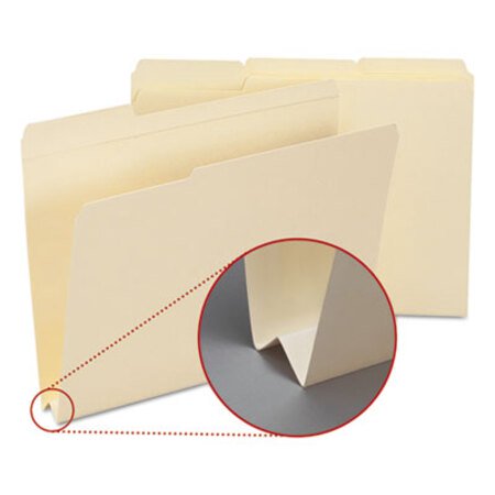 Smead® Expandable Heavyweight File Folders, 1/3-Cut Tabs, Letter Size, Manila, 50/Box