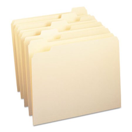 Smead® Manila File Folders, 1/5-Cut Tabs, Letter Size, 100/Box