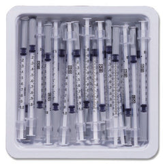 Becton Dickinson Allergy Tray PrecisionGlide™ 1 mL 27 Gauge 1/2 Inch Attached Needle Without Safety - M-192-3850 - Case of 40