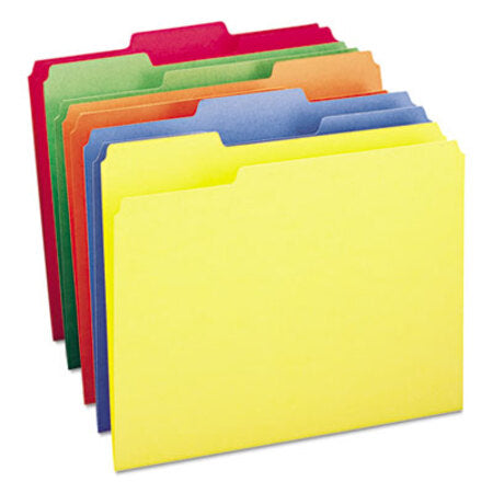 Smead® Colored File Folders, 1/3-Cut Tabs, Letter Size, Assorted, 100/Box