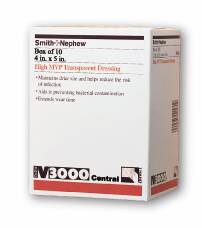 Smith & Nephew IV Dressing IV3000™ Standard 4 X 5 Inch Square Sterile