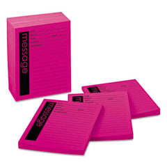 Post-it® Notes Super Sticky Self-Stick Message Pad, 4 x 5, Pink, 50-Sheet, 12/Pack