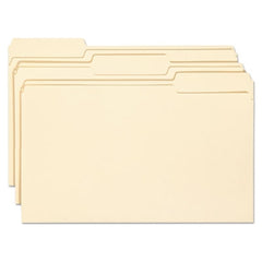 Smead® Top Tab File Folders with Antimicrobial Product Protection, 1/3-Cut Tabs, Legal Size, Manila, 100/Box