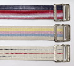 Skil-Care Gait Belt 60 Inch Length Pastel Stripe Cotton