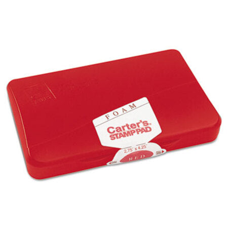 s® Pre-Inked Foam Stamp Pad, 4.25 x 2.75, Red