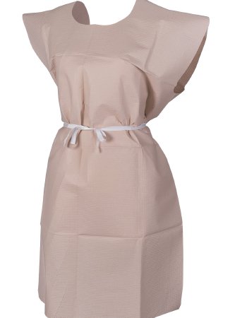 Patient Exam Gown McKesson One Size Fits Most Peach Disposable