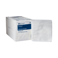 Cardinal Nonwoven Sponge Curity™ Polyester / Rayon 3-Ply 4 X 4 Inch Square NonSterile