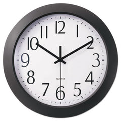 Universal® Whisper Quiet Clock, 12" Overall Diameter, Black Case, 1 AA (sold separately)