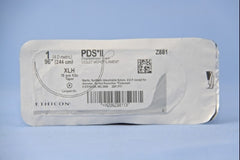 Suture with Needle PDS II Absorbable Uncoated Violet Suture Monofilament Polydioxanone Size 1 48 Inch Suture 1-Needle 70 mm Length 1/2 Circle Taper Point Needle