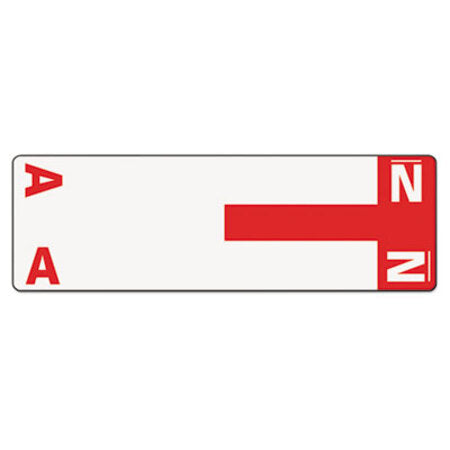 Smead® AlphaZ Color-Coded First Letter Combo Alpha Labels, A/N, 1.16 x 3.63, Red/White, 5/Sheet, 20 Sheets/Pack