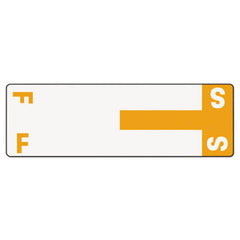Smead® AlphaZ Color-Coded First Letter Combo Alpha Labels, F/S, 1.16 x 3.63, Orange/White, 5/Sheet, 20 Sheets/Pack