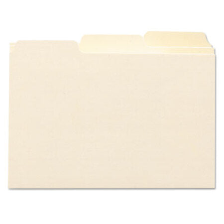 Smead® Manila Card Guides, 1/3-Cut Top Tab, Blank, 4 x 6, Manila, 100/Box