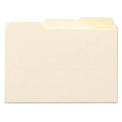 Smead® Manila Card Guides, 1/3-Cut Top Tab, Blank, 4 x 6, Manila, 100/Box