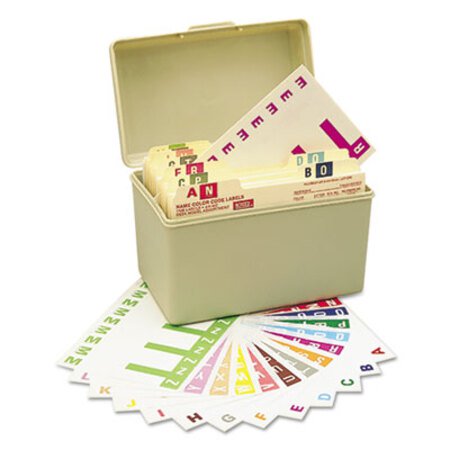 Smead® AlphaZ Color-Coded Labels Starter Set, A-Z, 1.16 x 3.13, Assorted, 5/Sheet, 300 Sheets/Box