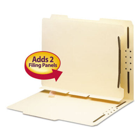 Smead® Self-Adhesive Folder Dividers for Top/End Tab Folders w/ 2-Prong Fasteners, Letter Size, Manila, 25/Pack