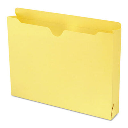 Smead® Colored File Jackets with Reinforced Double-Ply Tab, Straight Tab, Letter Size, Yellow, 50/Box