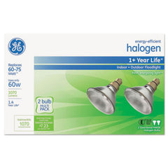 GE Energy-Efficient PAR38 Halogen Bulb, 60 W, 2/Pack