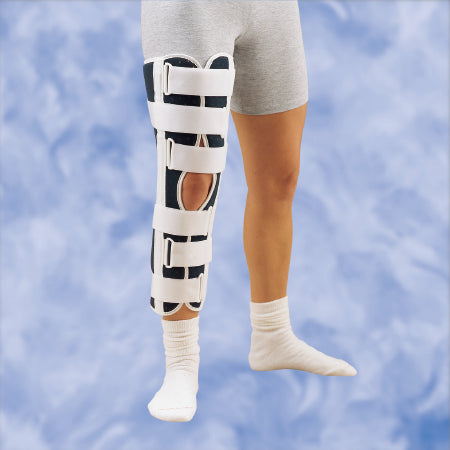 DeRoyal Knee Immobilizer DeRoyal® Large Hook and Loop Closure 20 Inch Length Left or Right Knee