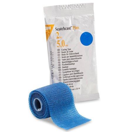 3M Ortho Cast Tape 3M™ Scotchcast™ Plus 2 Inch X 12 Foot Fiberglass Blue