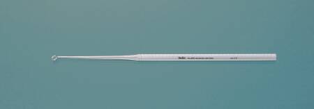 Ear Curette MeisterHand® Buck 6-1/2 Inch Length Single-ended Handle Size 3 Tip Angled Blunt Fenestrated Round Tip