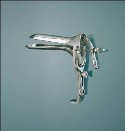 Vaginal Speculum MeisterHand® Graves NonSterile OR Grade German Stainless Steel Large Double Blade Duckbill Reusable Without Light Source Capability