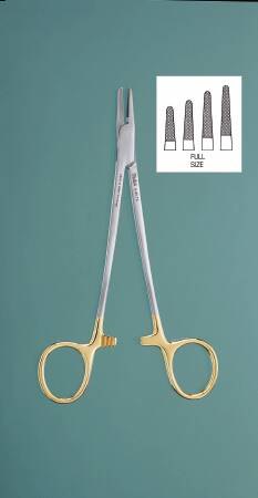 Miltex Needle Holder MeisterHand 6 Inch Length Serrated Jaws Finger Ring Handle - M-519816-4889 - Each