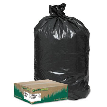 Earthsense® Commercial Linear Low Density Large Trash and Yard Bags, 33 gal, 0.9 mil, 32.5" x 40", Black, 80/Carton