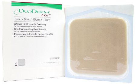 Convatec Hydrocolloid Dressing DuoDERM® CGF® Border 4 X 5 Inch Triangle Sterile