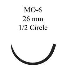 J & J Healthcare Systems Suture with Needle Ethibond Nonabsorbable Coated Green Suture Braided Polyester Size 0 18 Inch Suture 1-Needle 26 mm Length 1/2 Circle Taper Point Needle