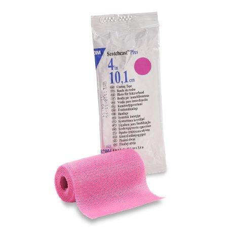 3M Ortho Cast Tape 3M™ Scotchcast™ Plus 4 Inch X 12 Foot Fiberglass Bright Pink